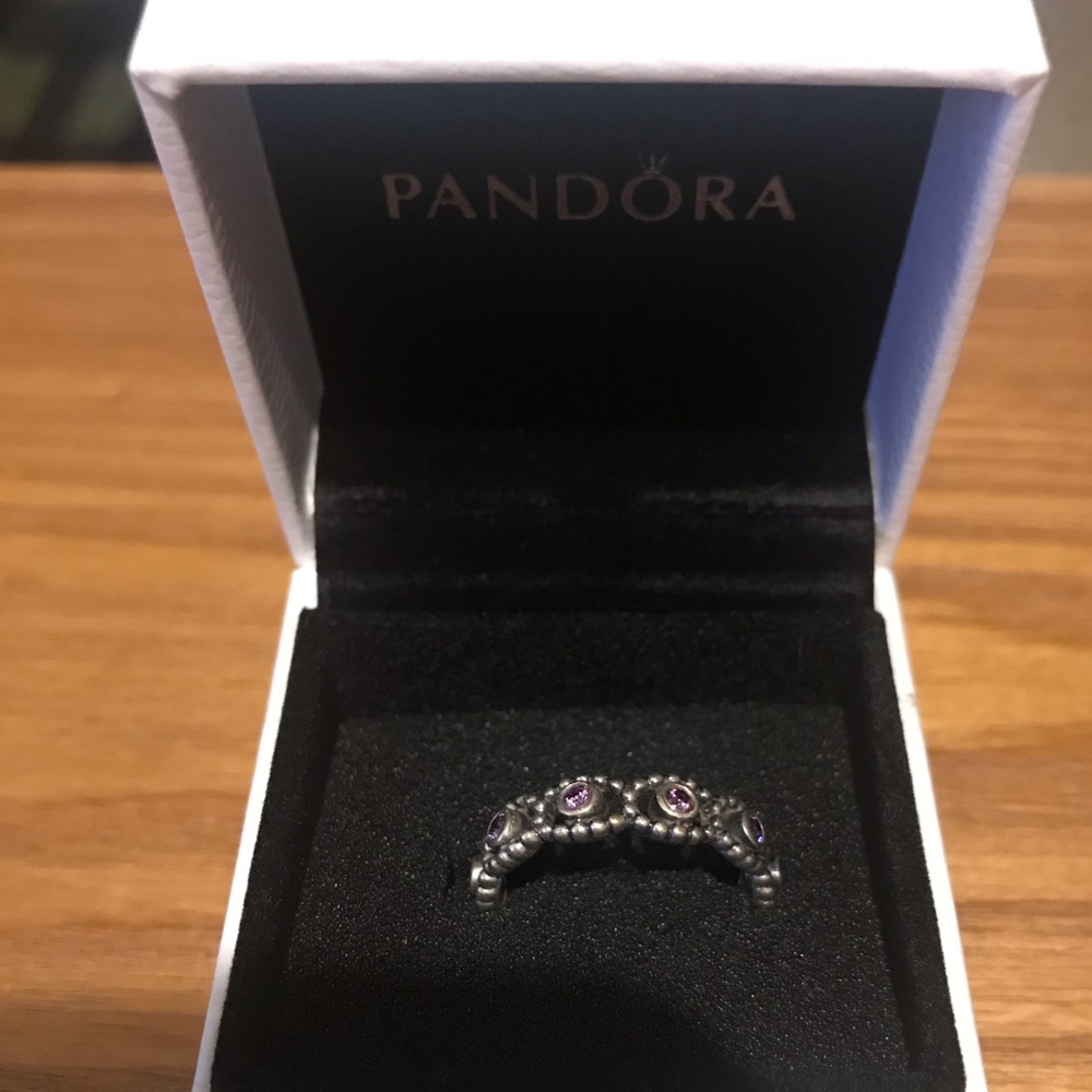 Pandora Amethyst Stackable Ring - image 1